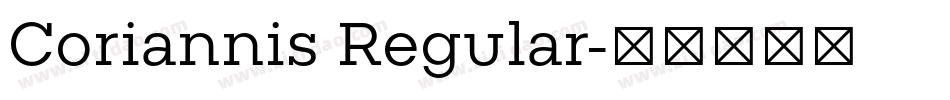 Coriannis Regular字体转换